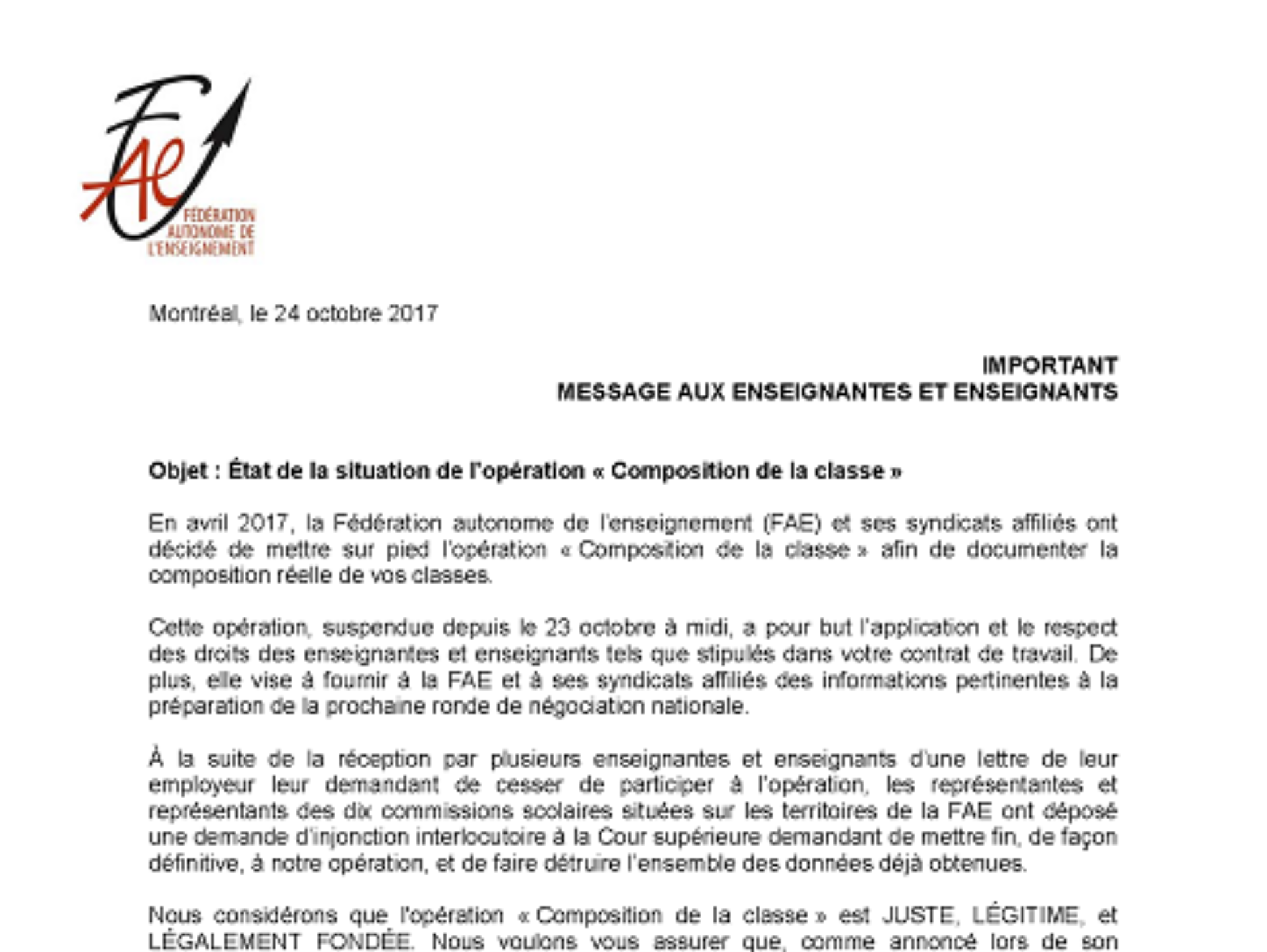 Actualite composition